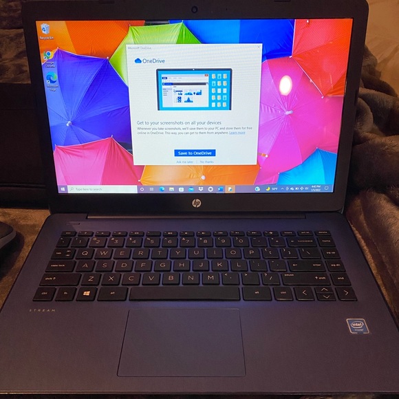 Blue HP laptop
